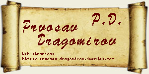 Prvosav Dragomirov vizit kartica